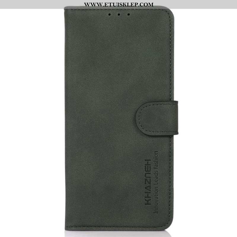 Etui Folio do iPhone 14 Modny Efekt Skóry Khazneh